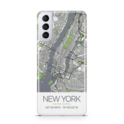 Map of New York Samsung S21 Plus Case