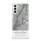 Map of New York Samsung S21 Plus Phone Case