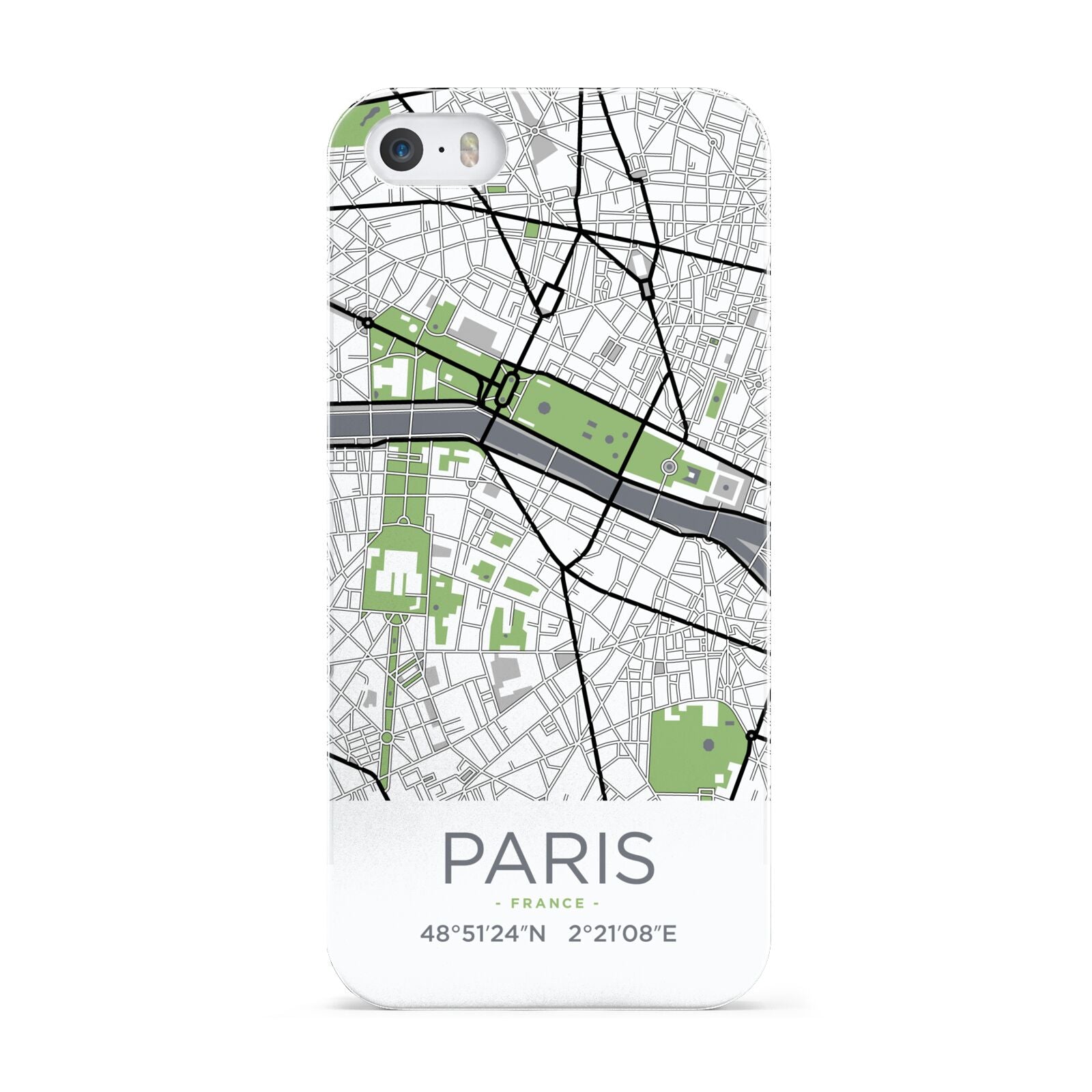 Map of Paris Apple iPhone 5 Case