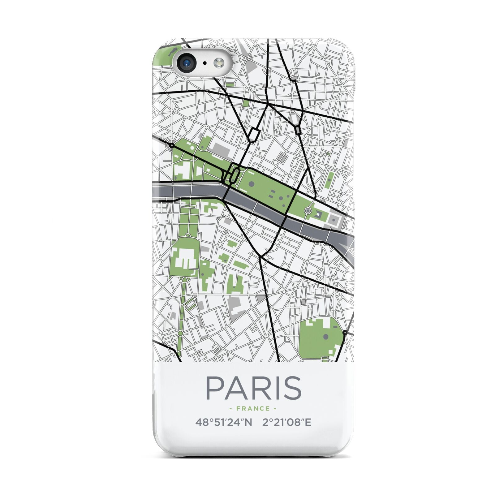 Map of Paris Apple iPhone 5c Case