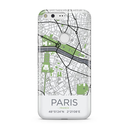 Map of Paris Google Pixel Case