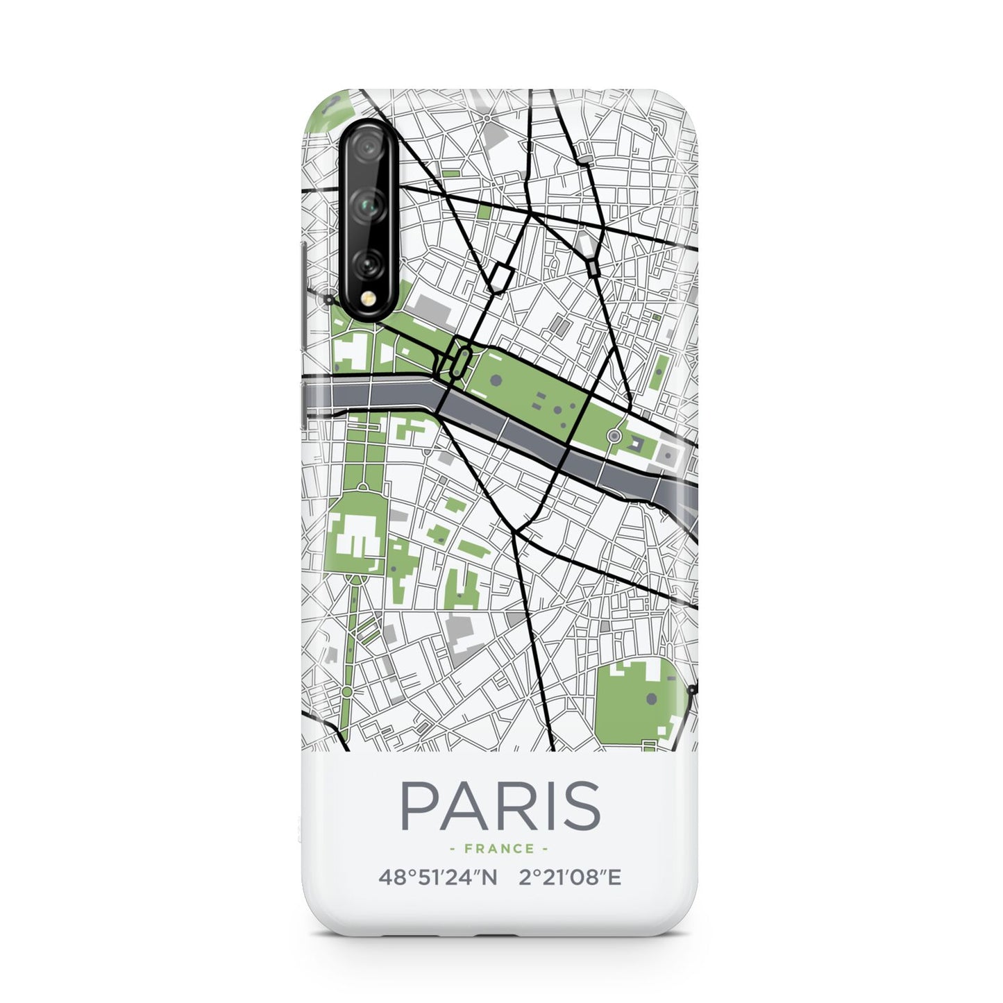 Map of Paris Huawei Enjoy 10s Phone Case