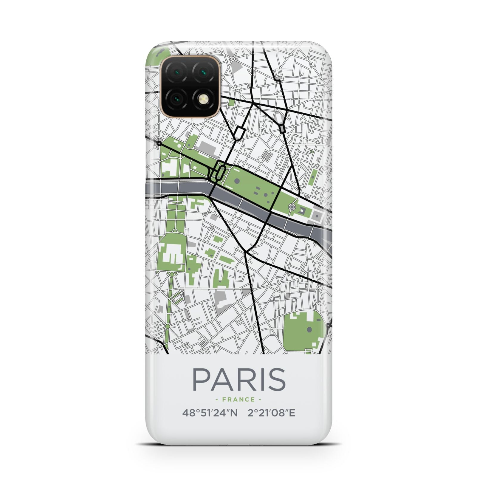 Map of Paris Huawei Enjoy 20 Phone Case