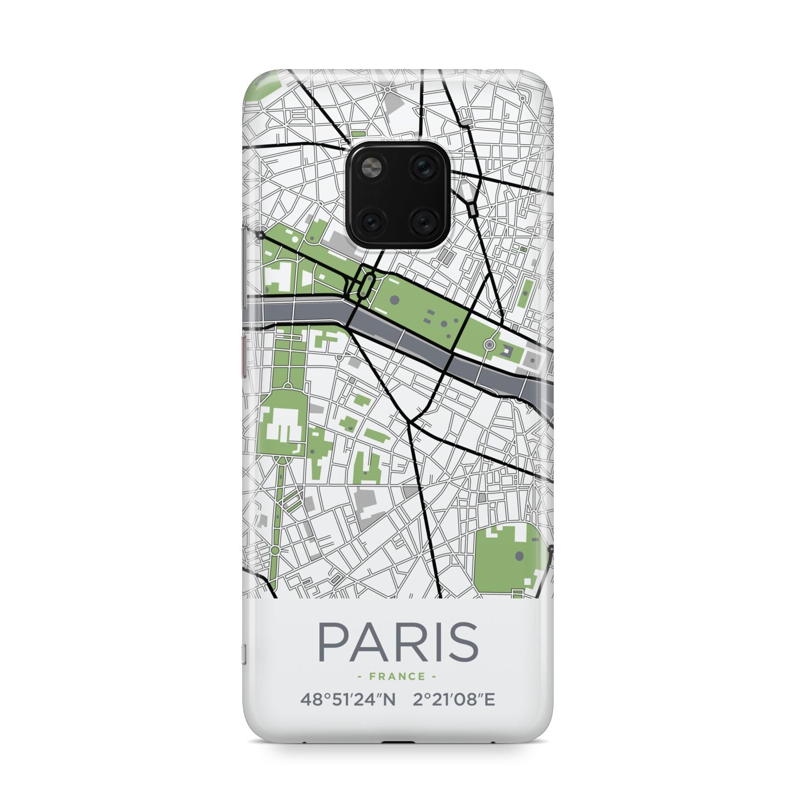 Map of Paris Huawei Mate 20 Pro Phone Case