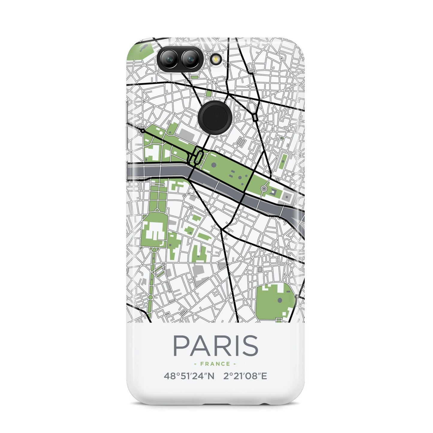 Map of Paris Huawei Nova 2s Phone Case