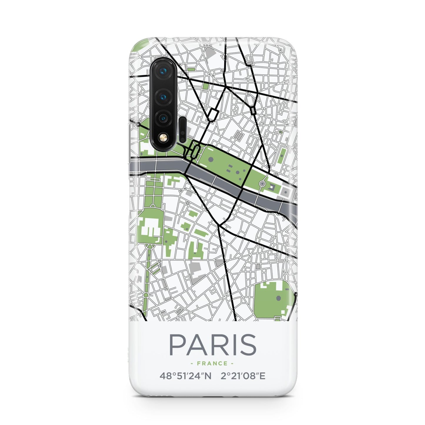 Map of Paris Huawei Nova 6 Phone Case