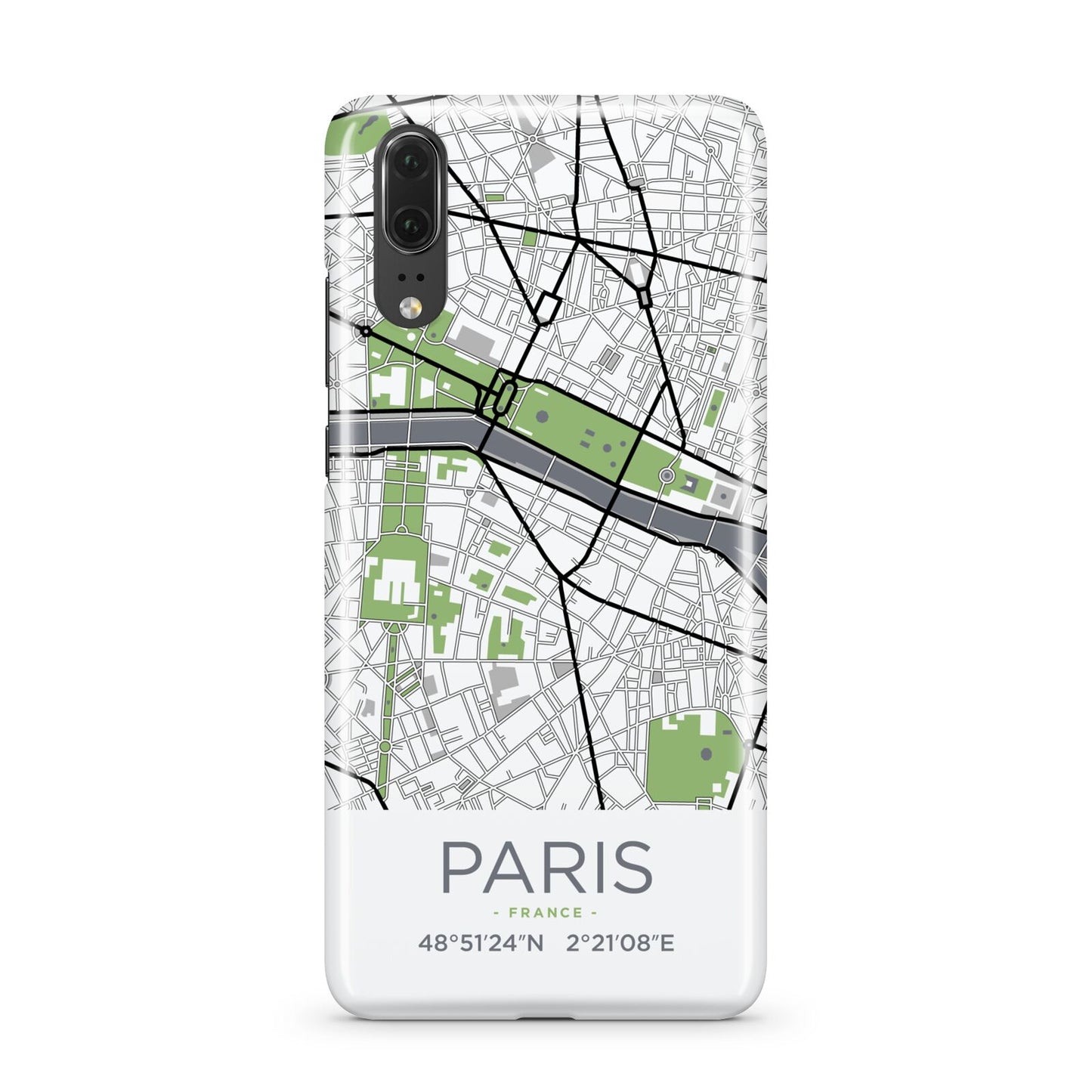 Map of Paris Huawei P20 Phone Case