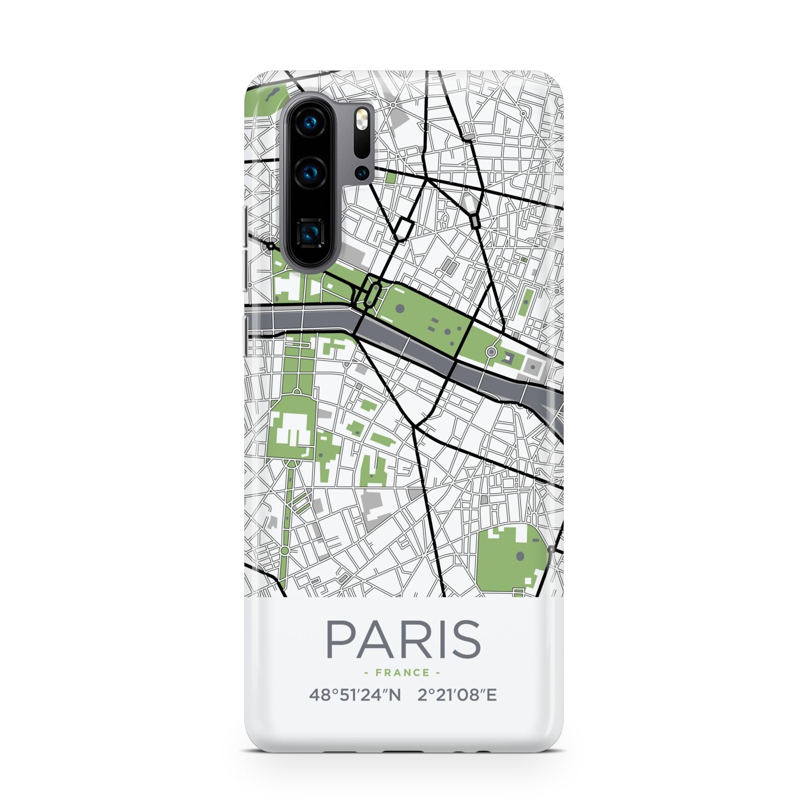 Map of Paris Huawei P30 Pro Phone Case