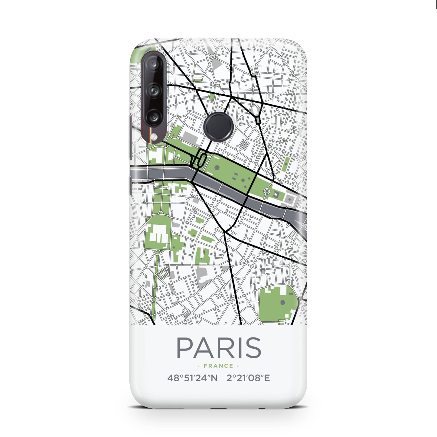 Map of Paris Huawei P40 Lite E Phone Case