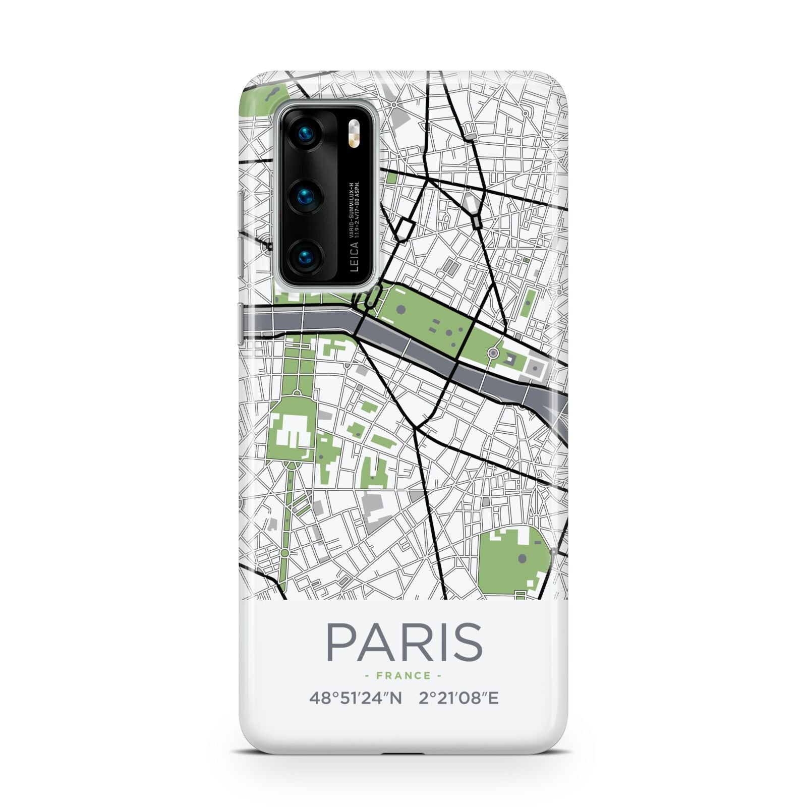 Map of Paris Huawei P40 Phone Case