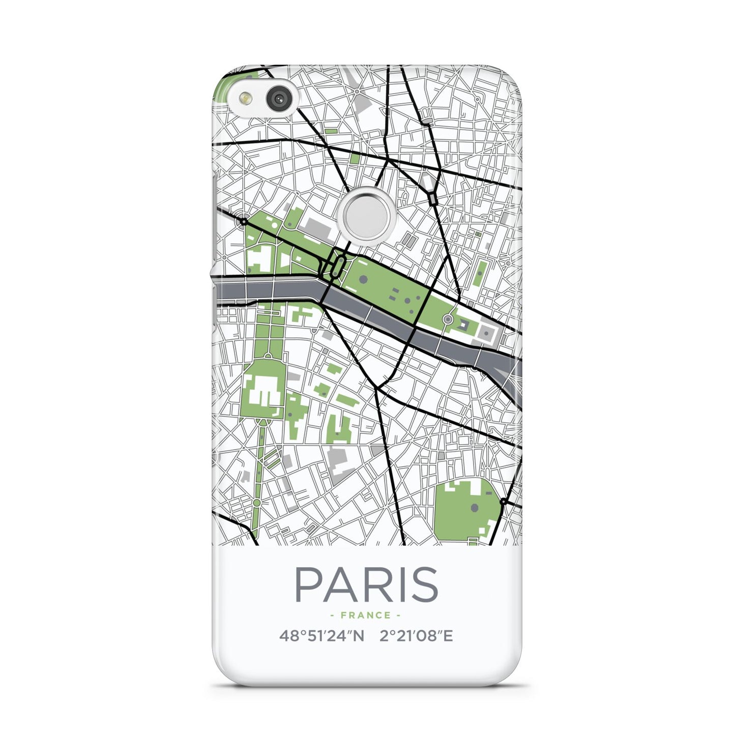 Map of Paris Huawei P8 Lite Case