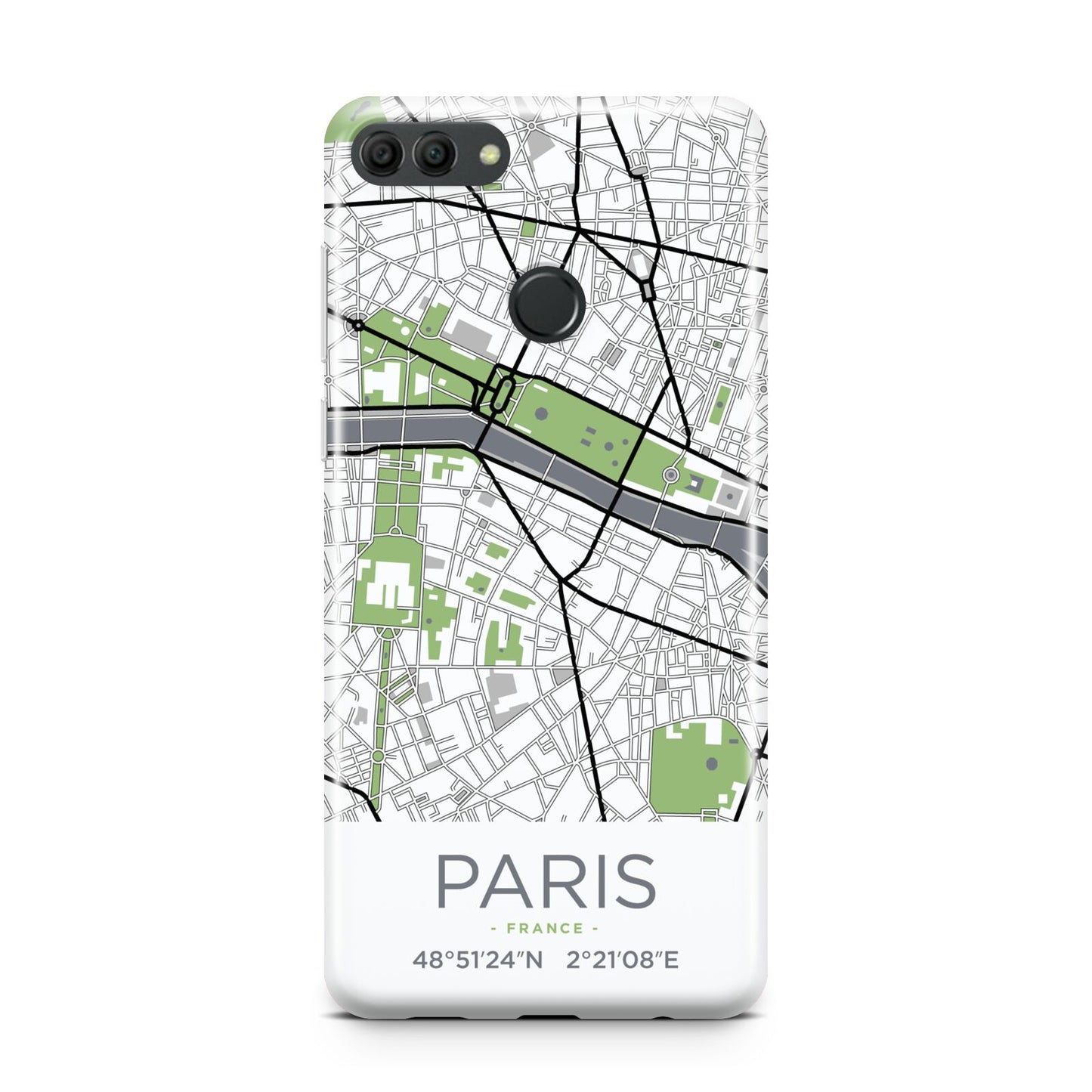 Map of Paris Huawei Y9 2018