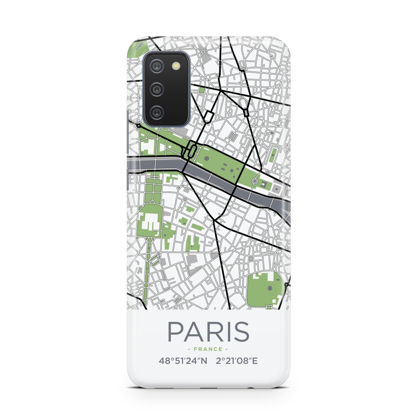 Map of Paris Samsung A02s Case