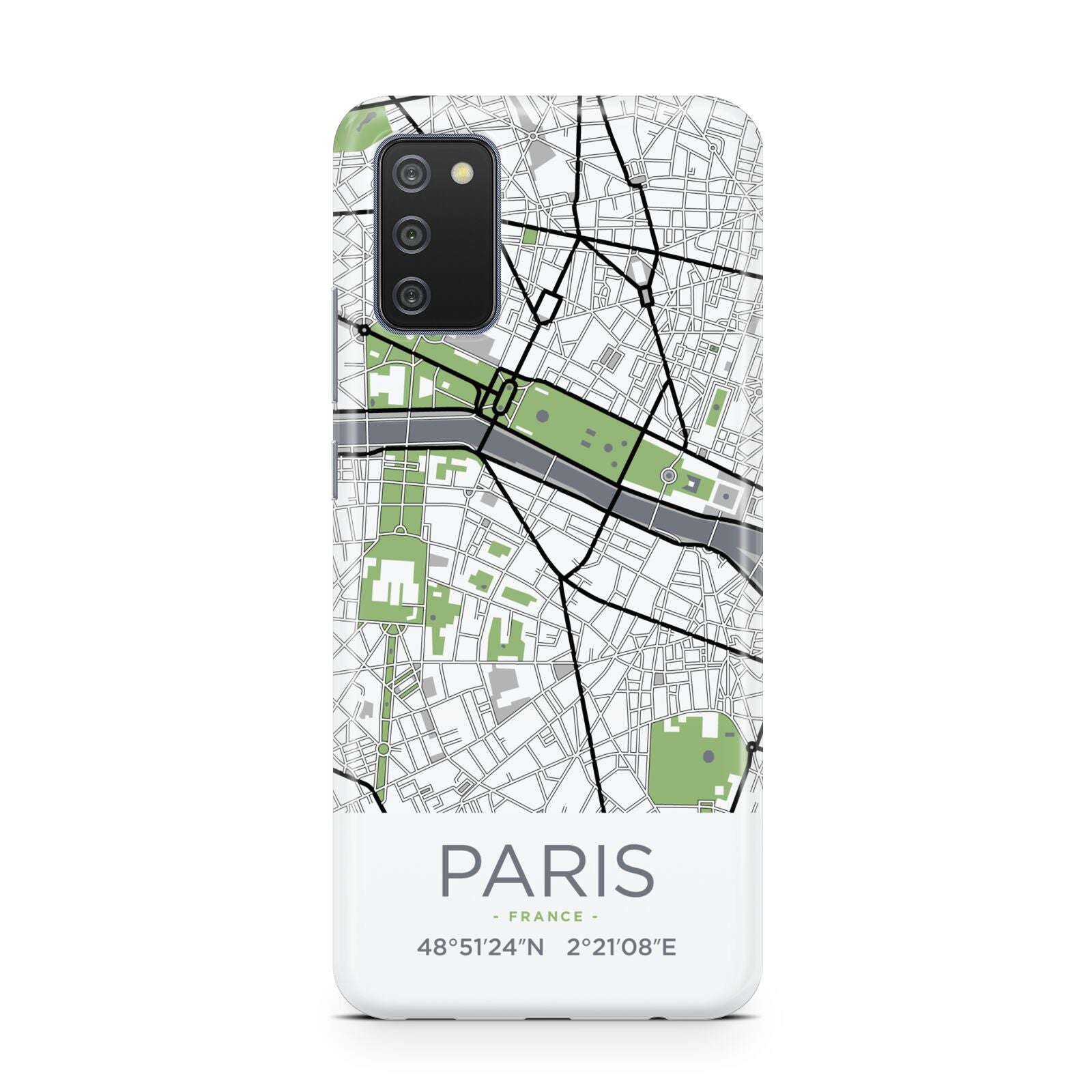 Map of Paris Samsung A02s Case