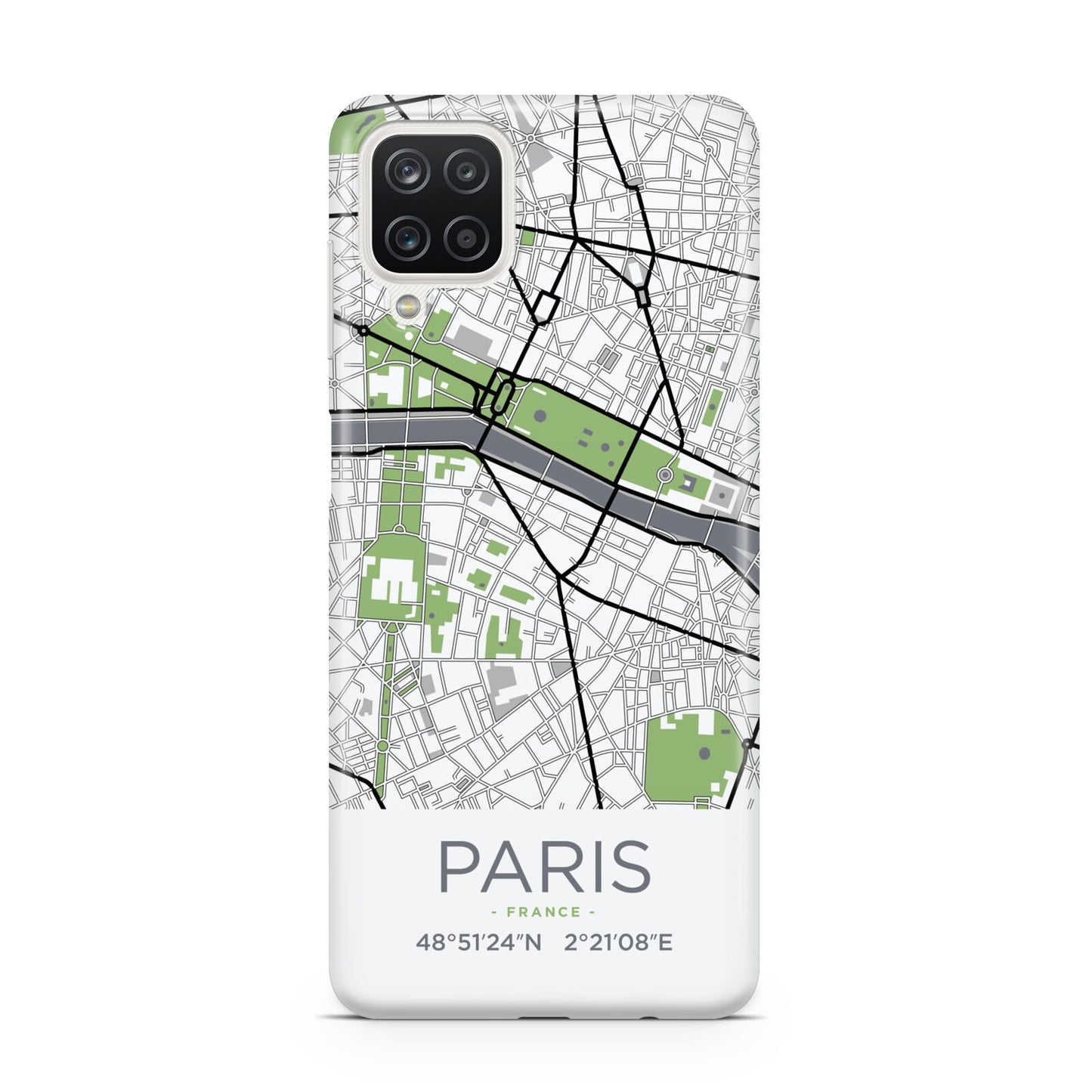 Map of Paris Samsung A12 Case