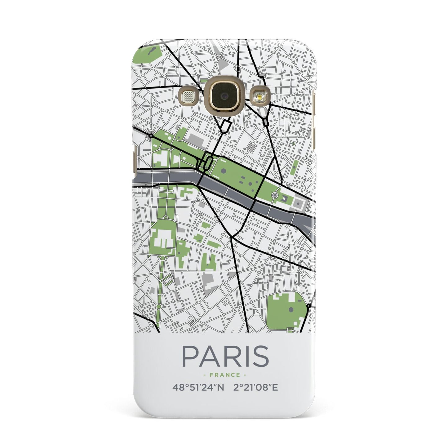 Map of Paris Samsung Galaxy A8 Case