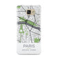 Map of Paris Samsung Galaxy A9 2016 Case on gold phone