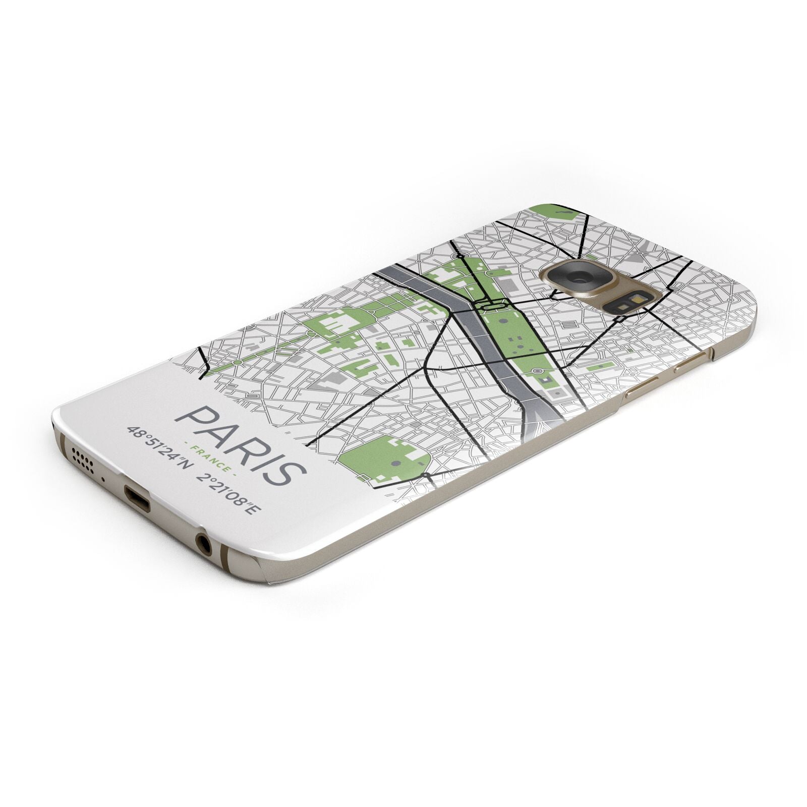 Map of Paris Samsung Galaxy Case Bottom Cutout