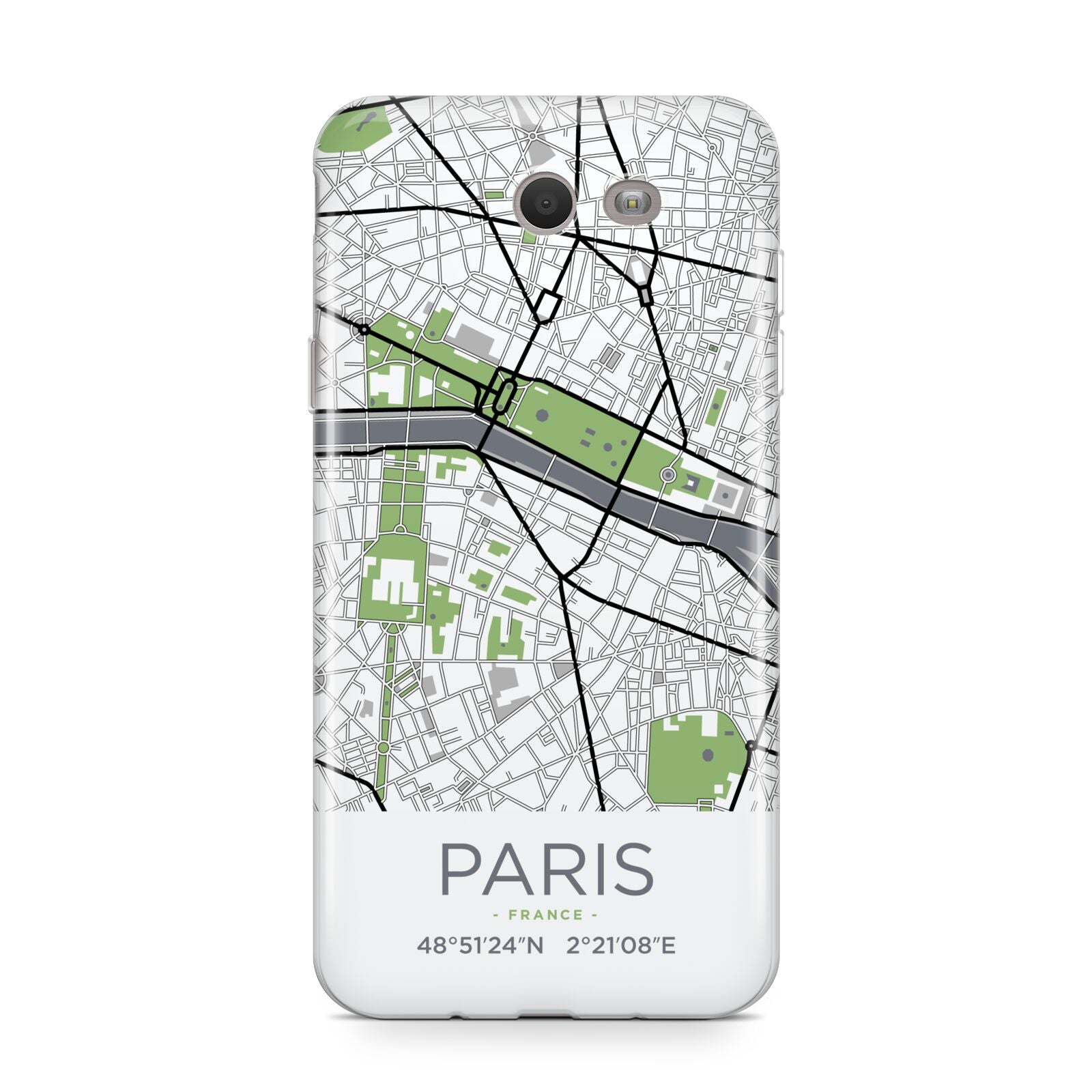 Map of Paris Samsung Galaxy J7 2017 Case