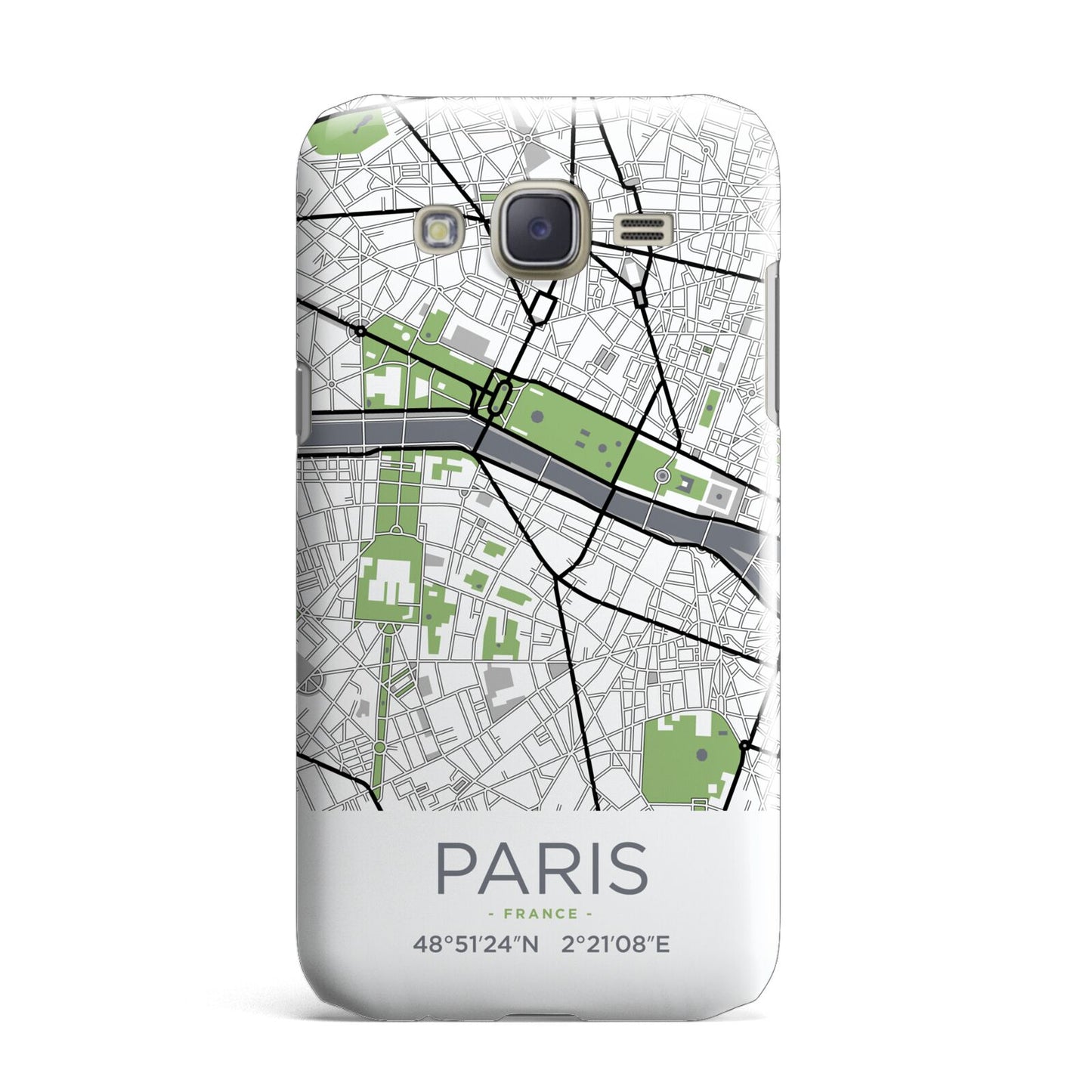 Map of Paris Samsung Galaxy J7 Case