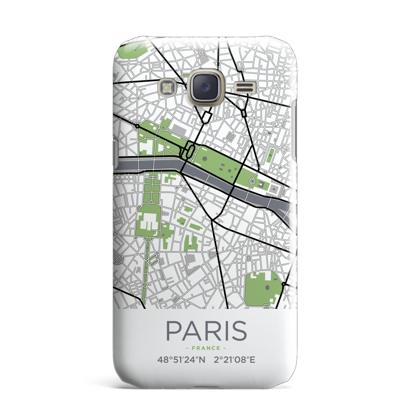 Map of Paris Samsung Galaxy J7 Case