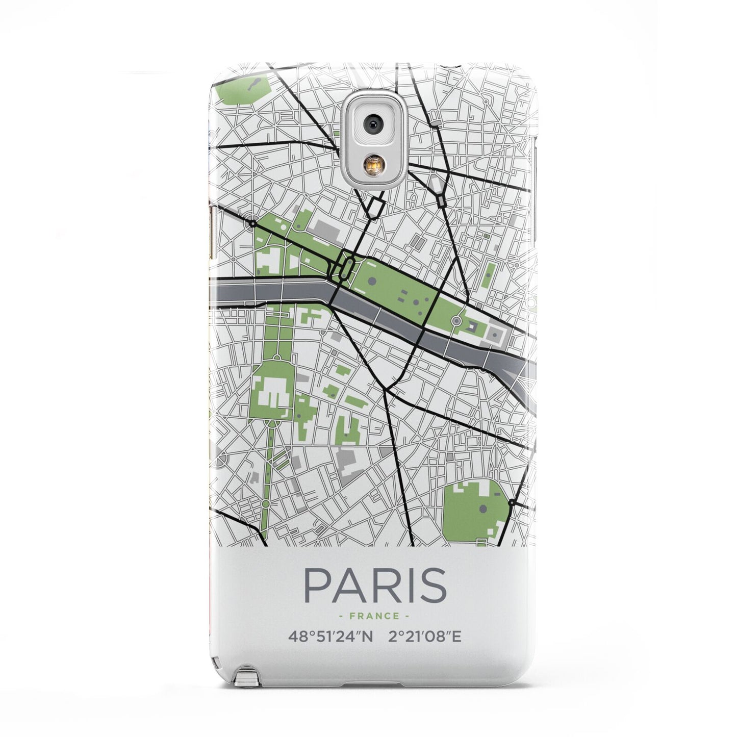 Map of Paris Samsung Galaxy Note 3 Case