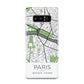 Map of Paris Samsung Galaxy Note 8 Case