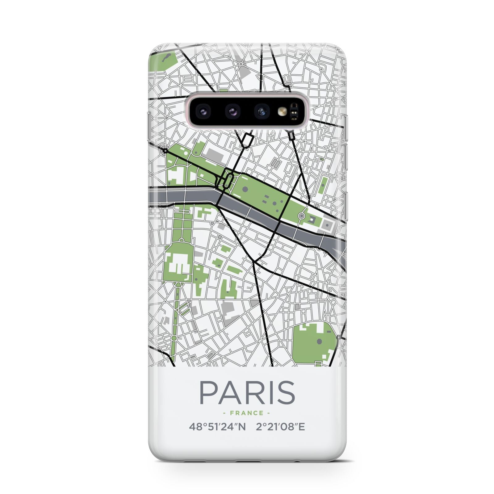 Map of Paris Samsung Galaxy S10 Case