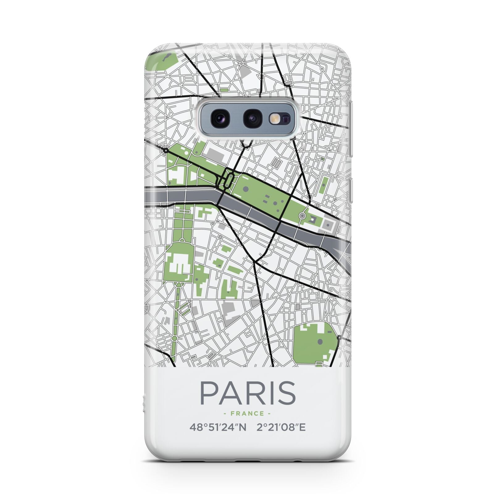 Map of Paris Samsung Galaxy S10E Case