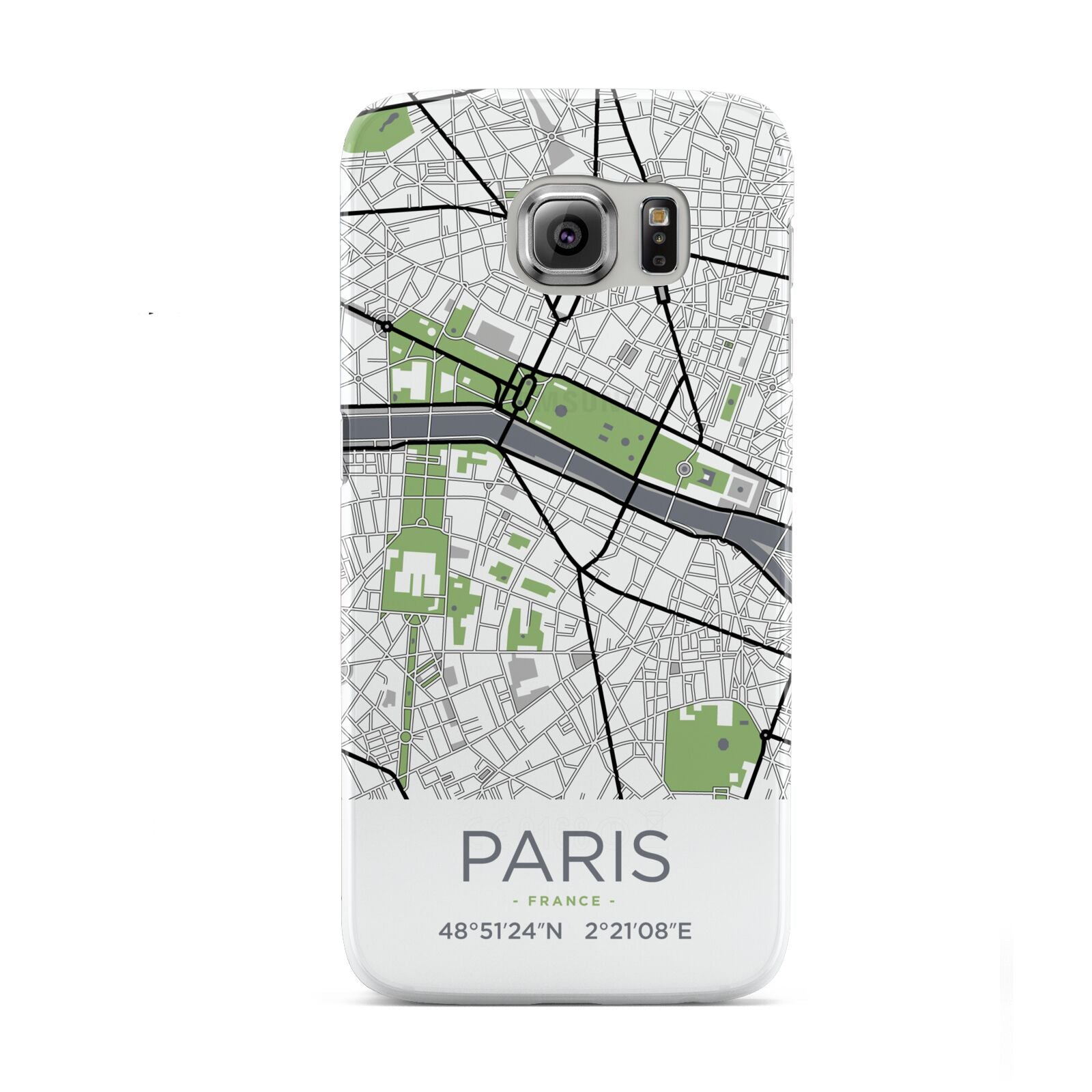 Map of Paris Samsung Galaxy S6 Case