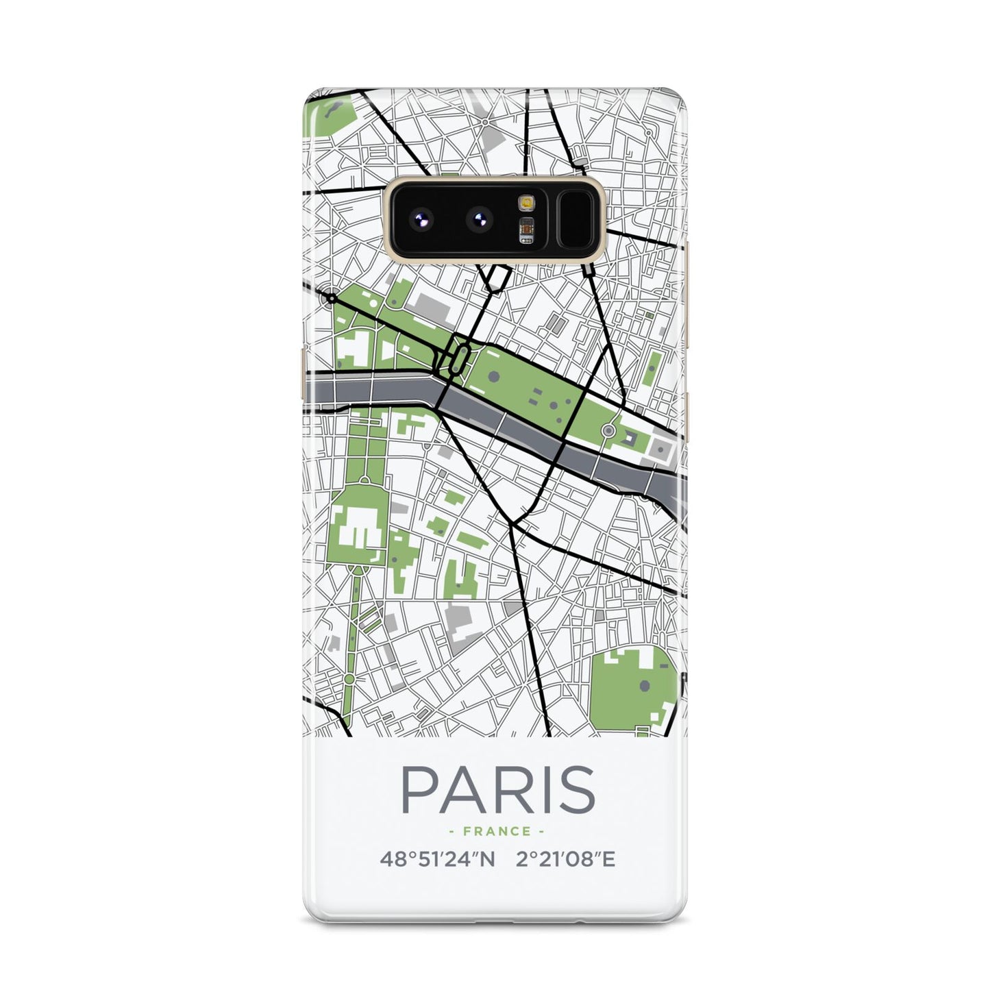 Map of Paris Samsung Galaxy S8 Case