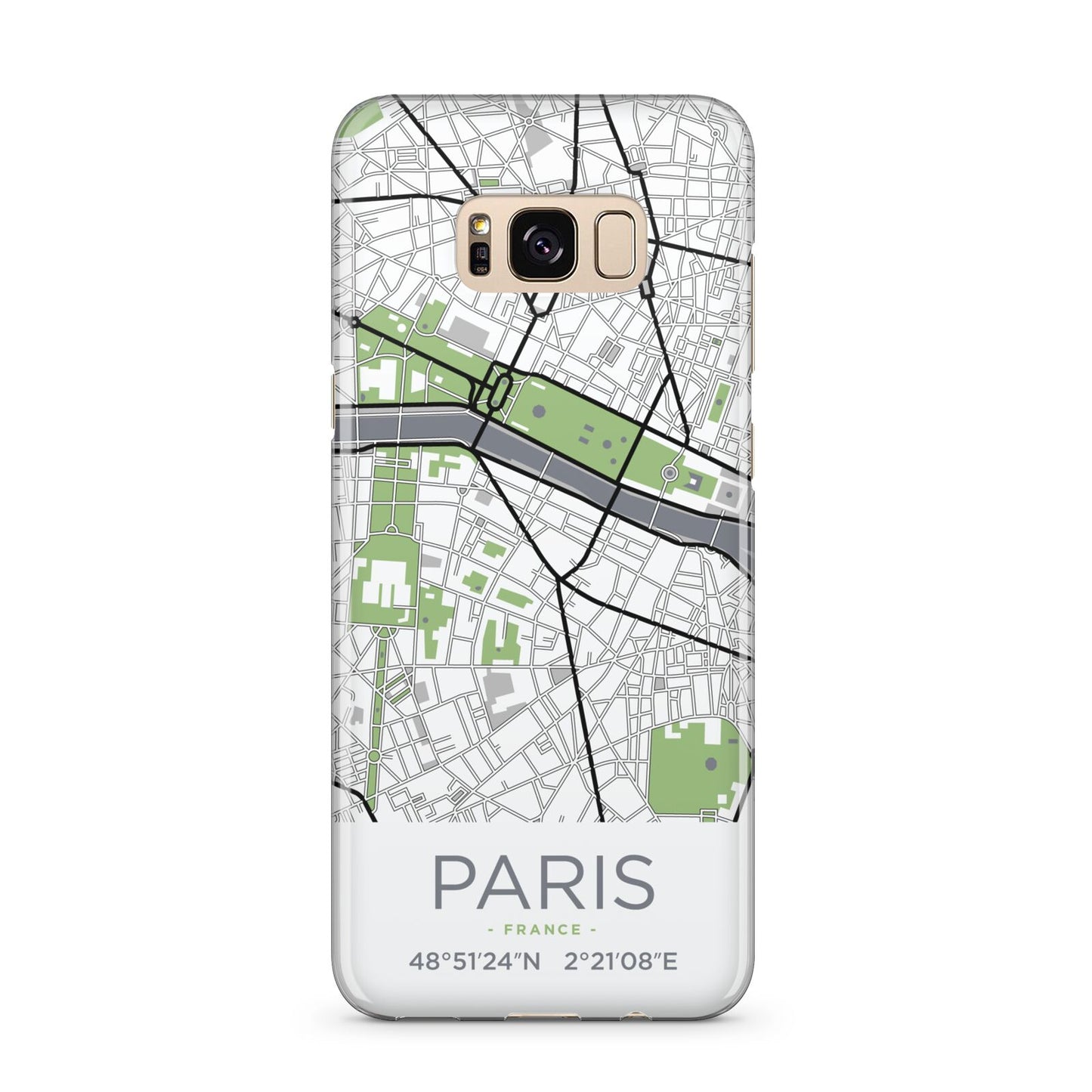 Map of Paris Samsung Galaxy S8 Plus Case