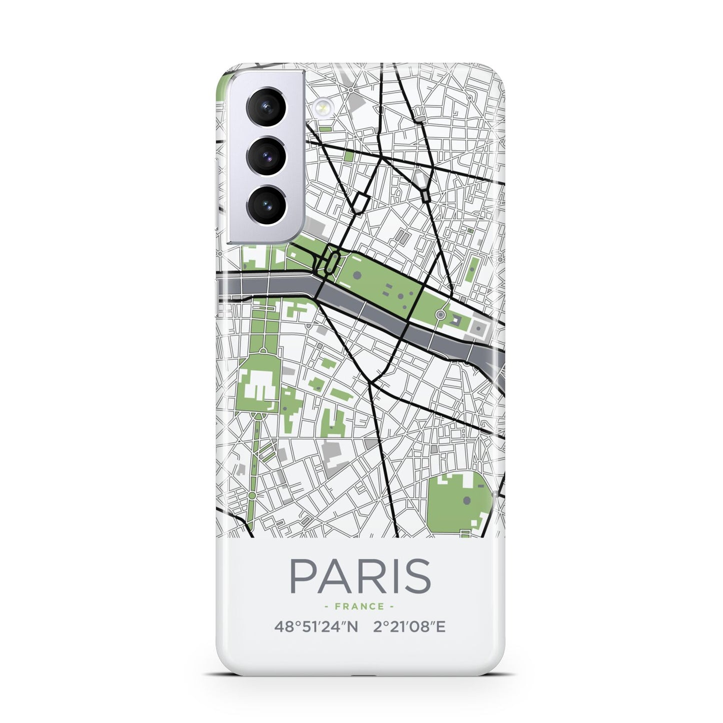 Map of Paris Samsung S21 Plus Case