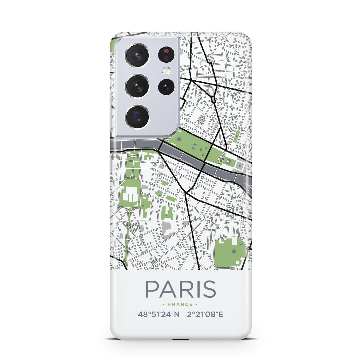 Map of Paris Samsung S21 Ultra Case