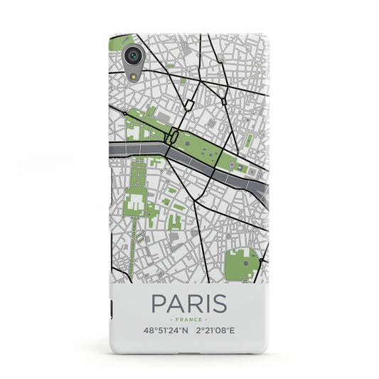 Map of Paris Sony Xperia Case