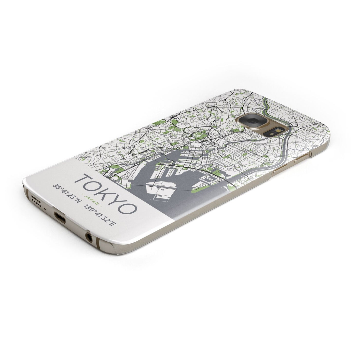 Map of Tokyo Protective Samsung Galaxy Case Angled Image