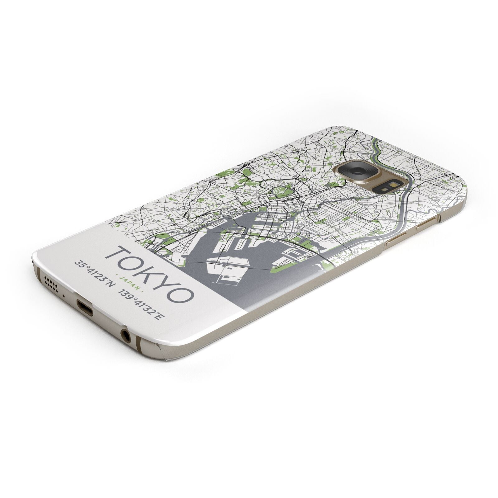 Map of Tokyo Protective Samsung Galaxy Case Angled Image