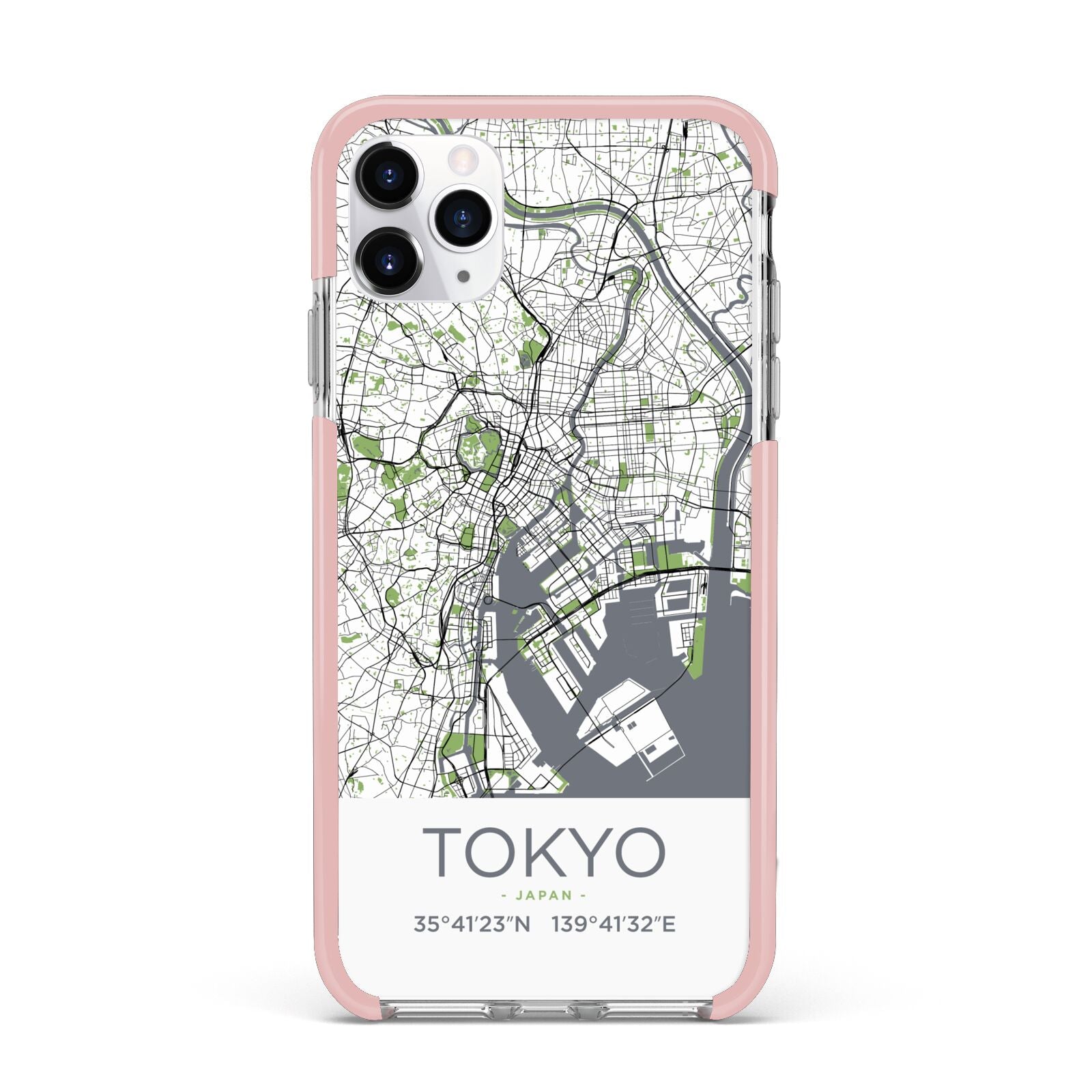 Map of Tokyo iPhone 11 Pro Max Impact Pink Edge Case