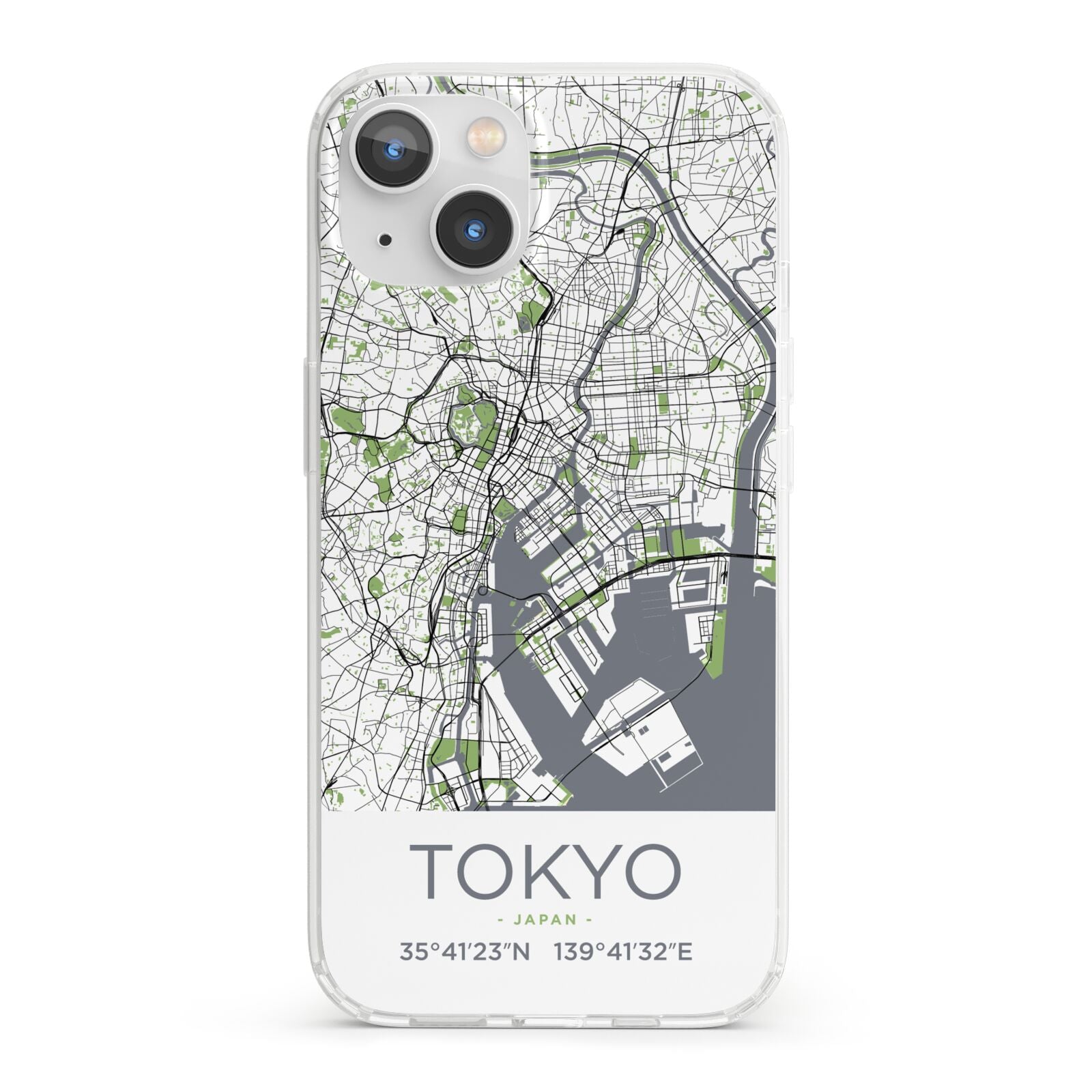 Map of Tokyo iPhone 13 Clear Bumper Case