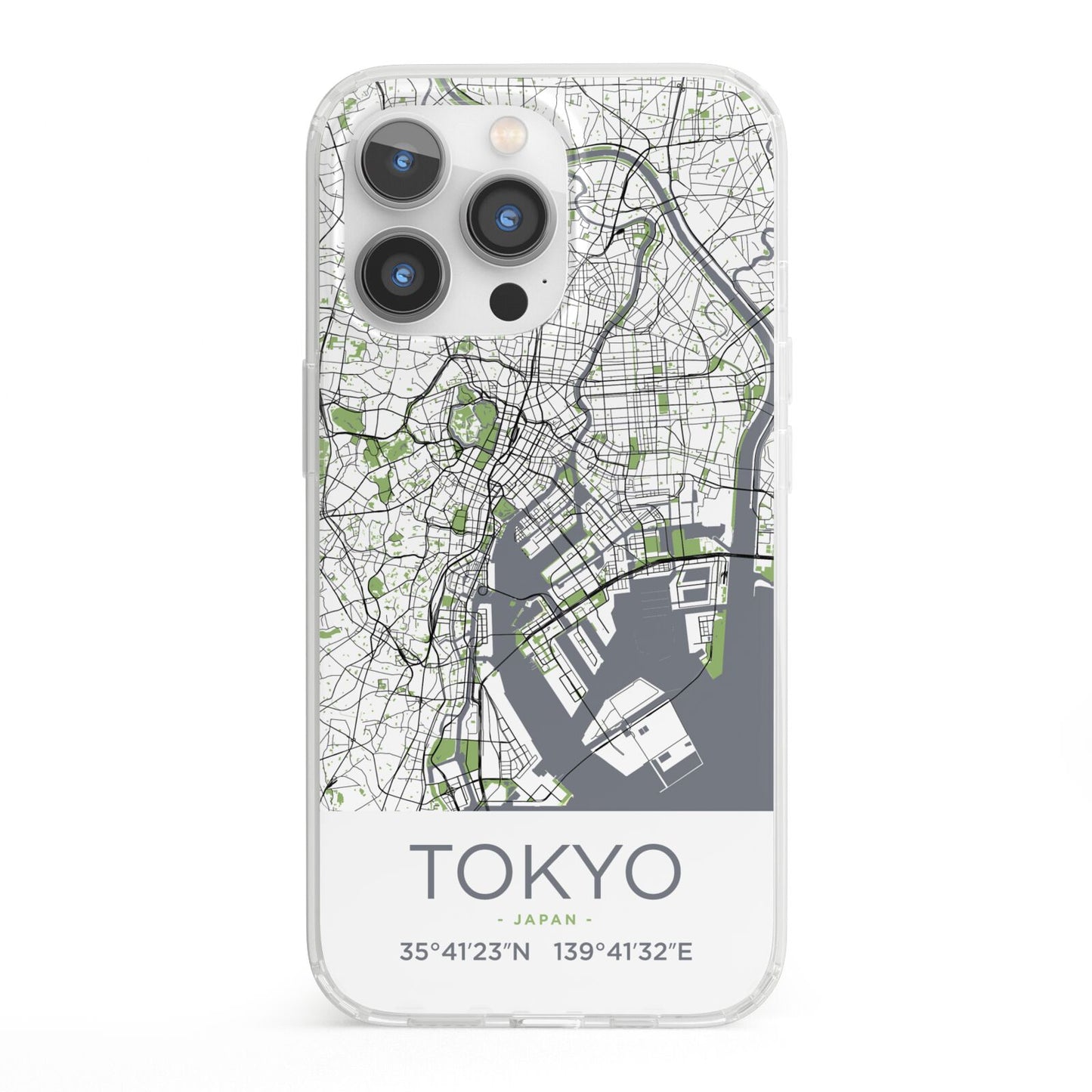 Map of Tokyo iPhone 13 Pro Clear Bumper Case