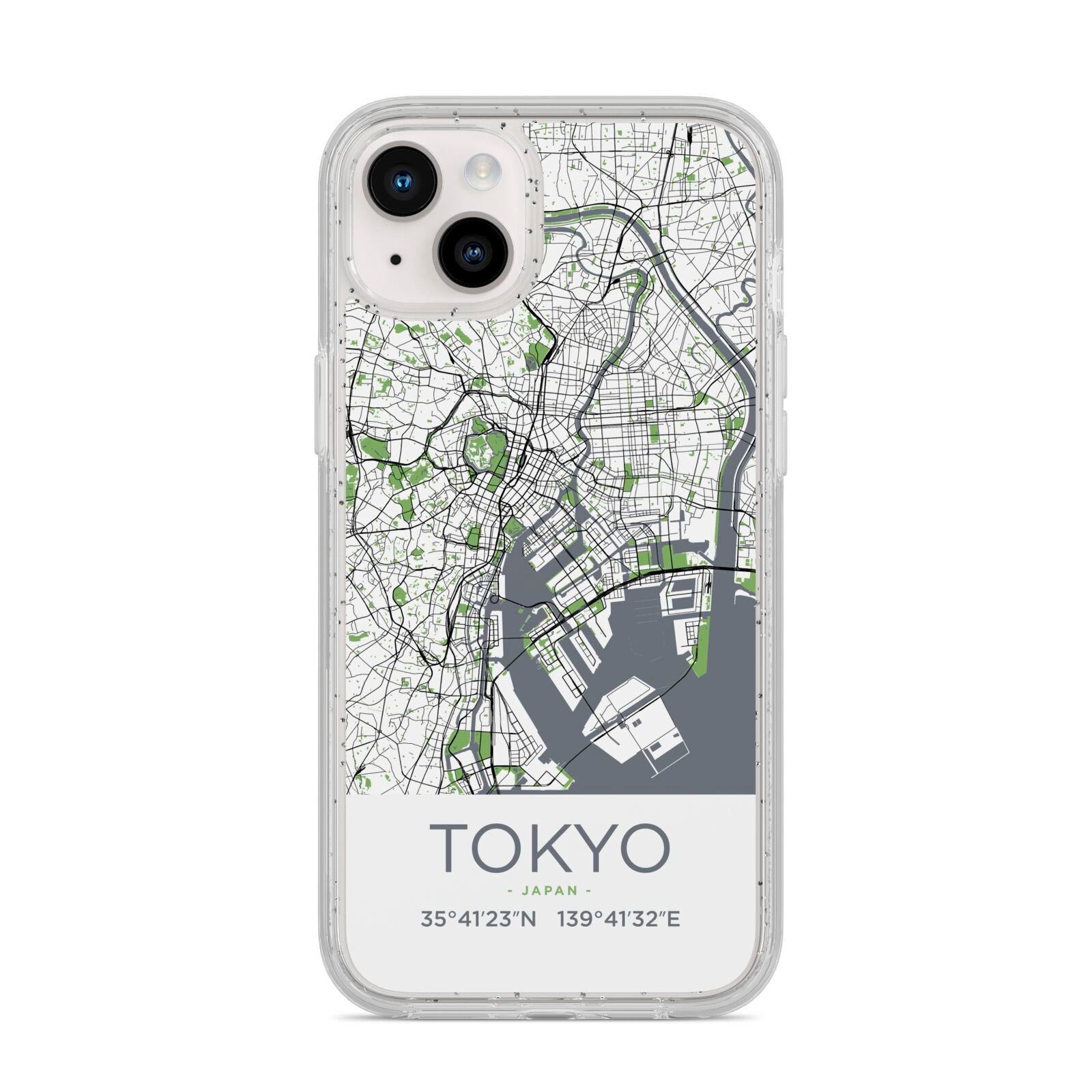 Map of Tokyo iPhone 14 Plus Glitter Tough Case Starlight