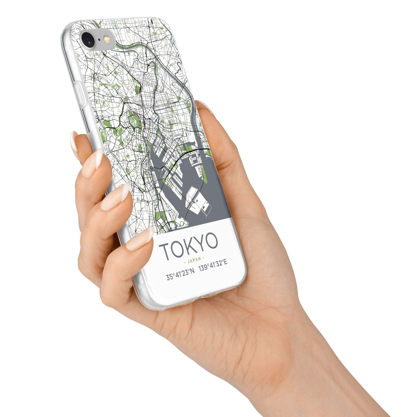 Map of Tokyo iPhone 7 Bumper Case on Silver iPhone Alternative Image