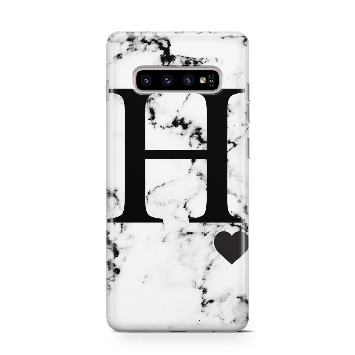 Marble Big Initial Personalised Protective Samsung Galaxy Case