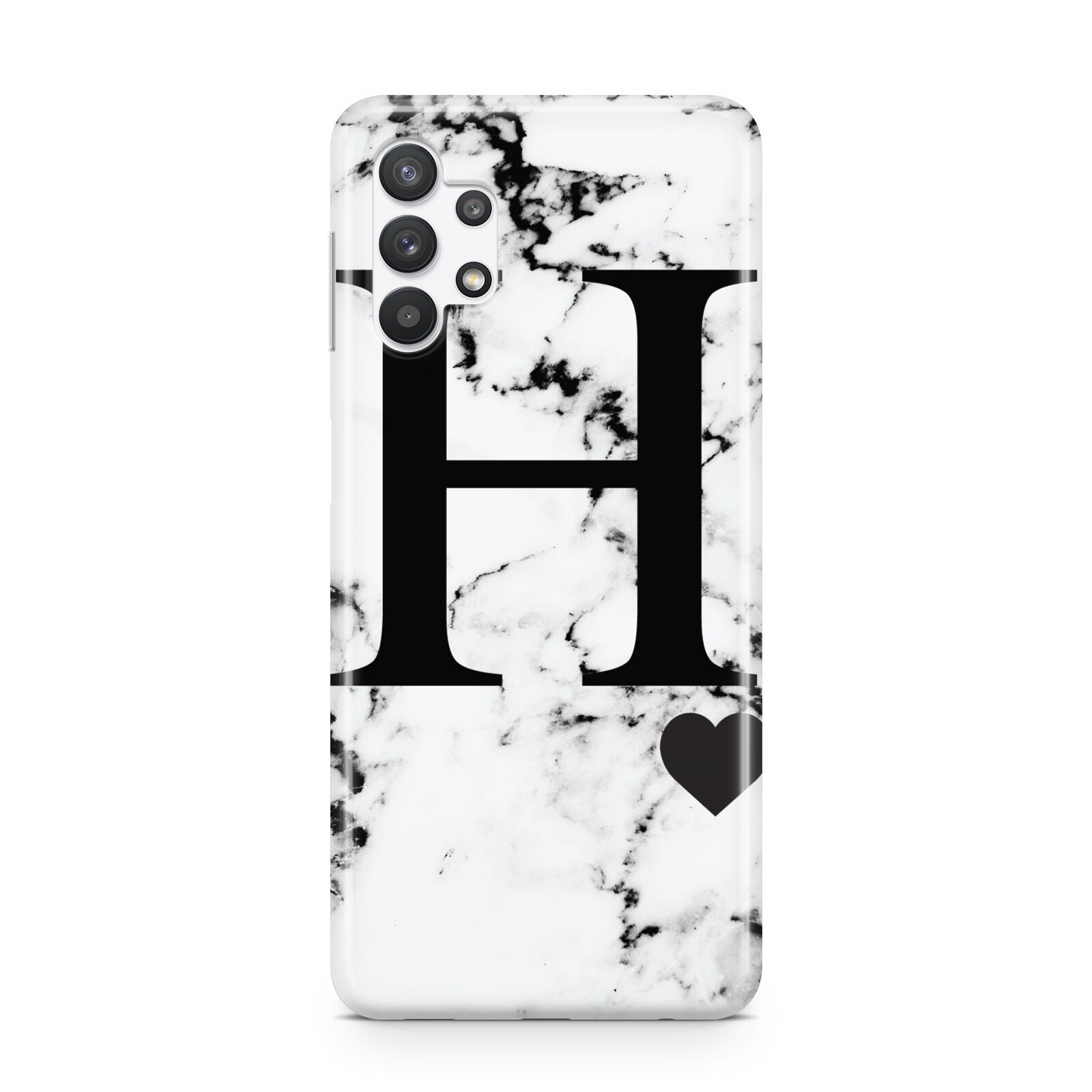 Marble Big Initial Personalised Samsung A32 5G Case