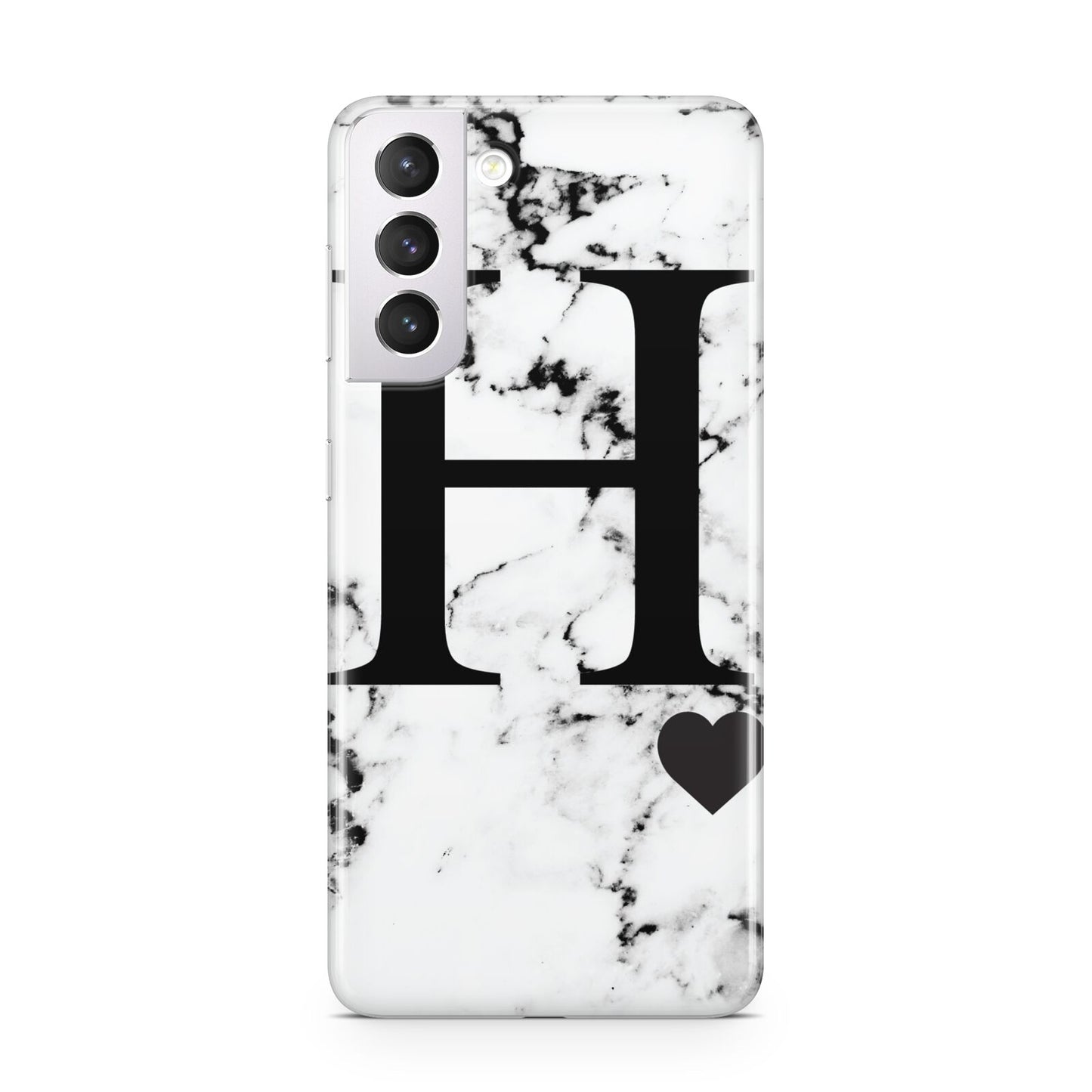 Marble Big Initial Personalised Samsung S21 Case