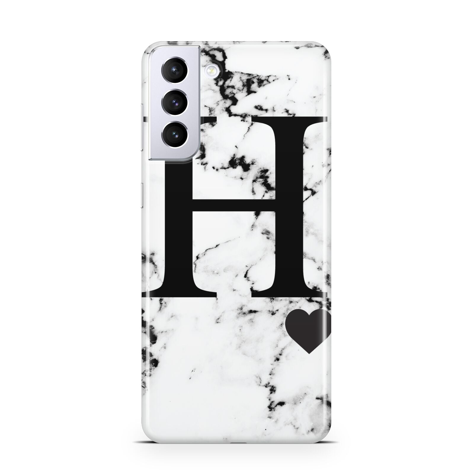 Marble Big Initial Personalised Samsung S21 Plus Case