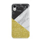 Marble Black Gold Apple iPhone XR White 3D Tough Case