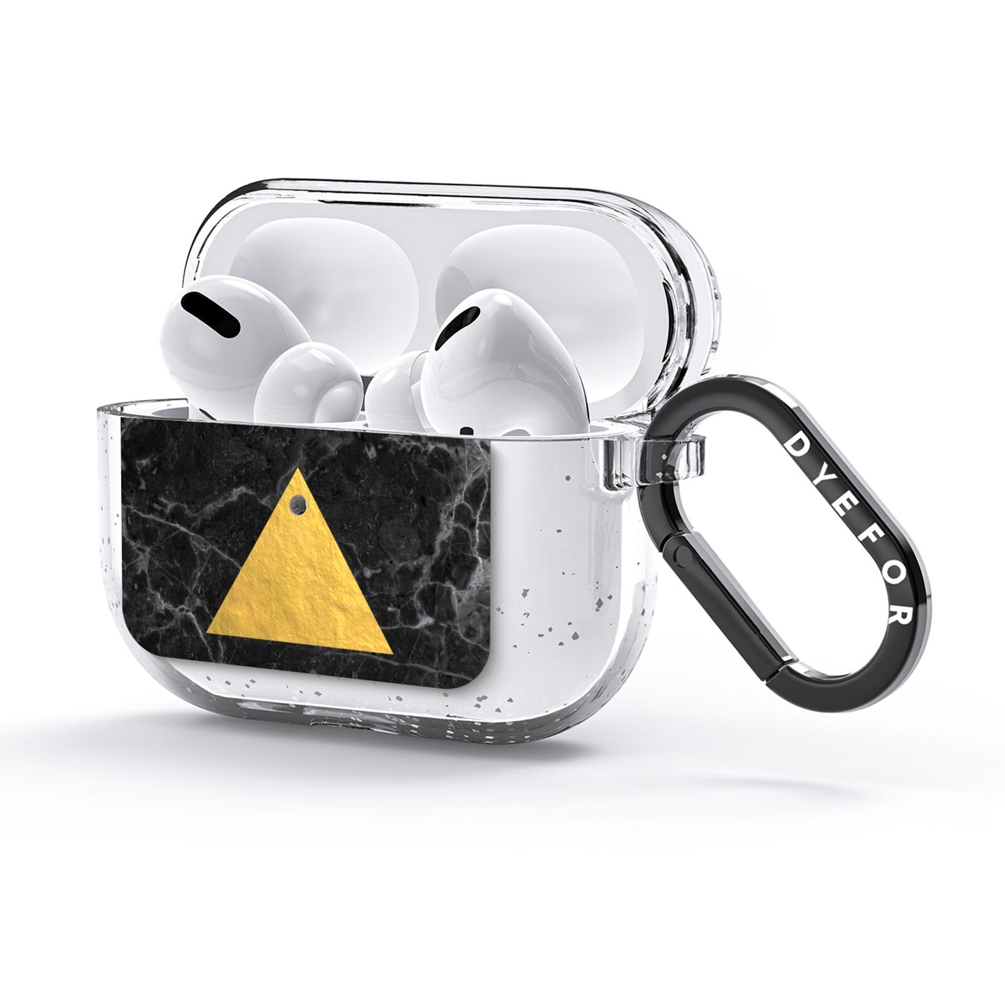 Marble Black Gold Foil AirPods Glitter Case 3rd Gen Side Image