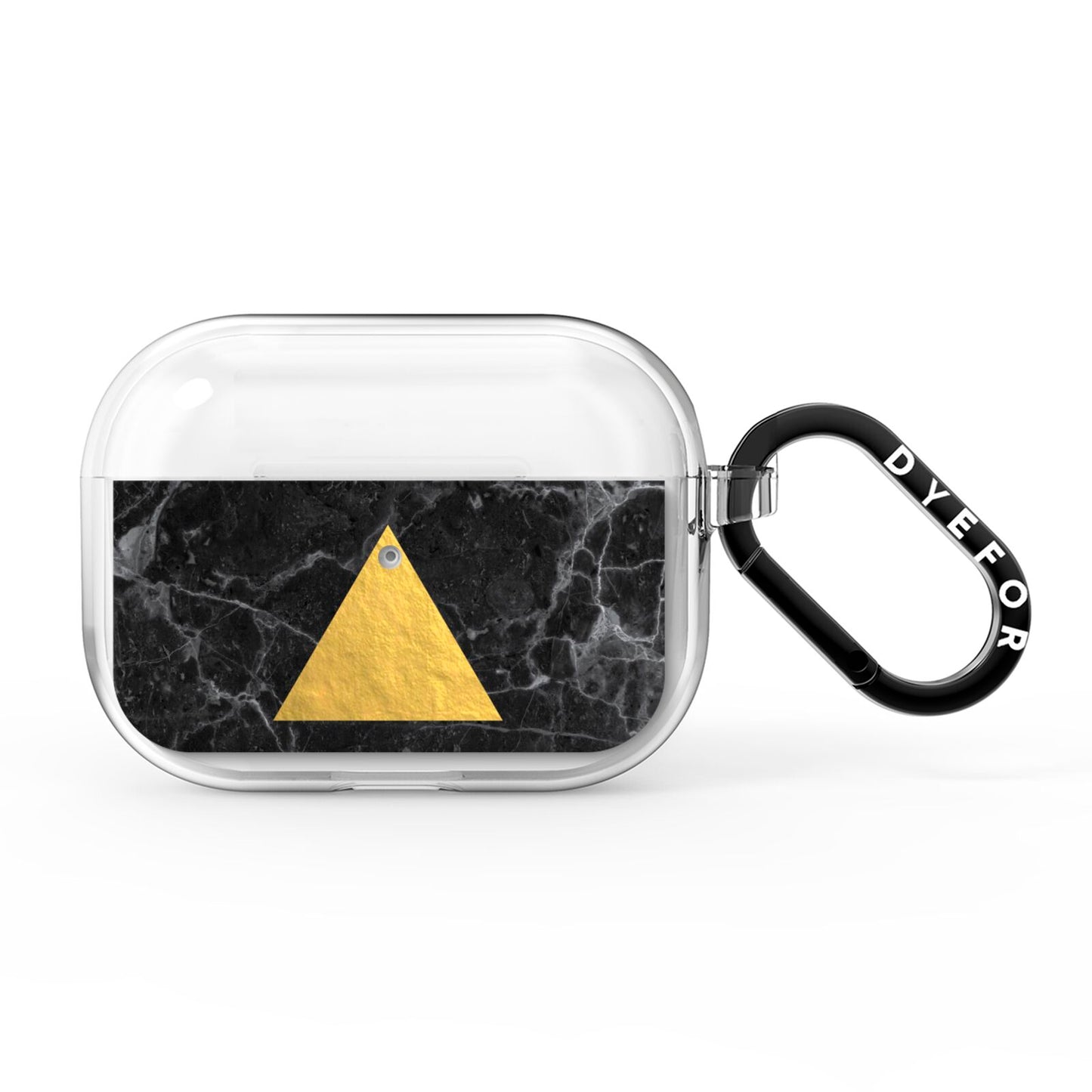 Marble Black Gold Foil AirPods Pro Clear Case