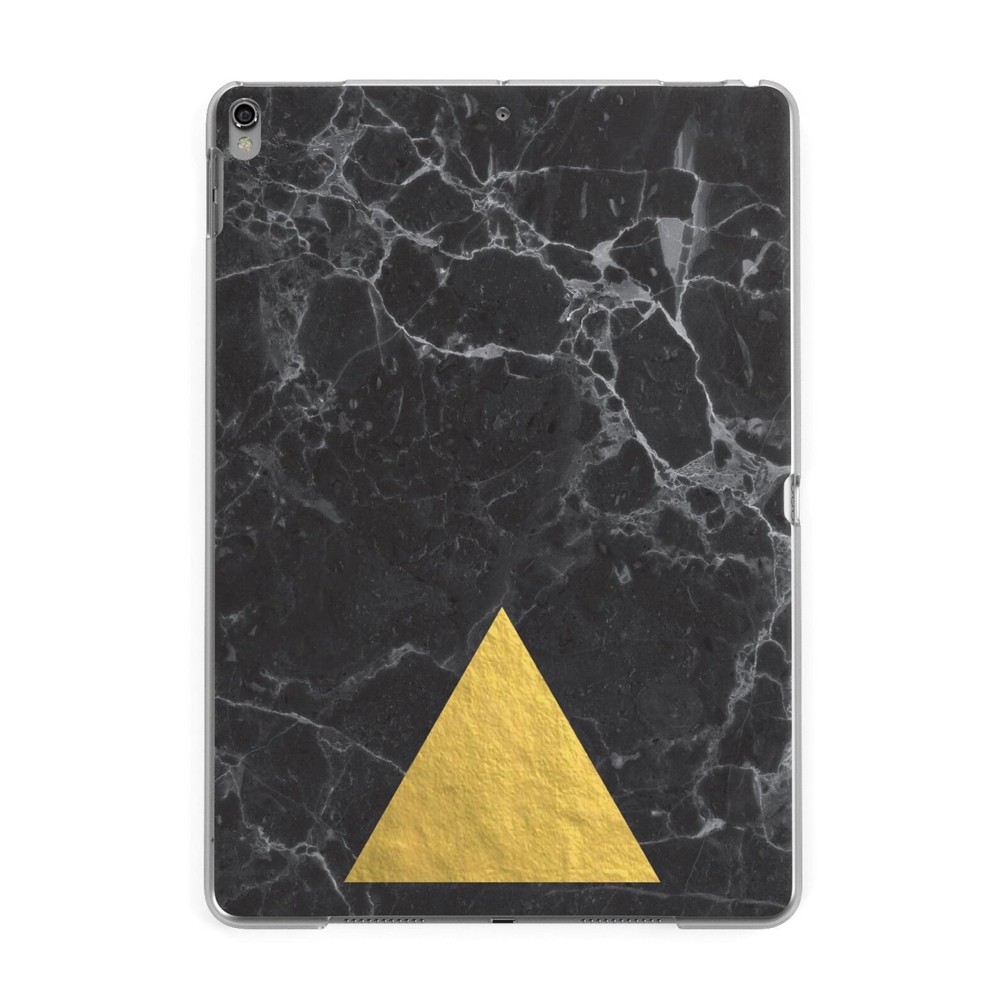 Marble Black Gold Foil Apple iPad Grey Case